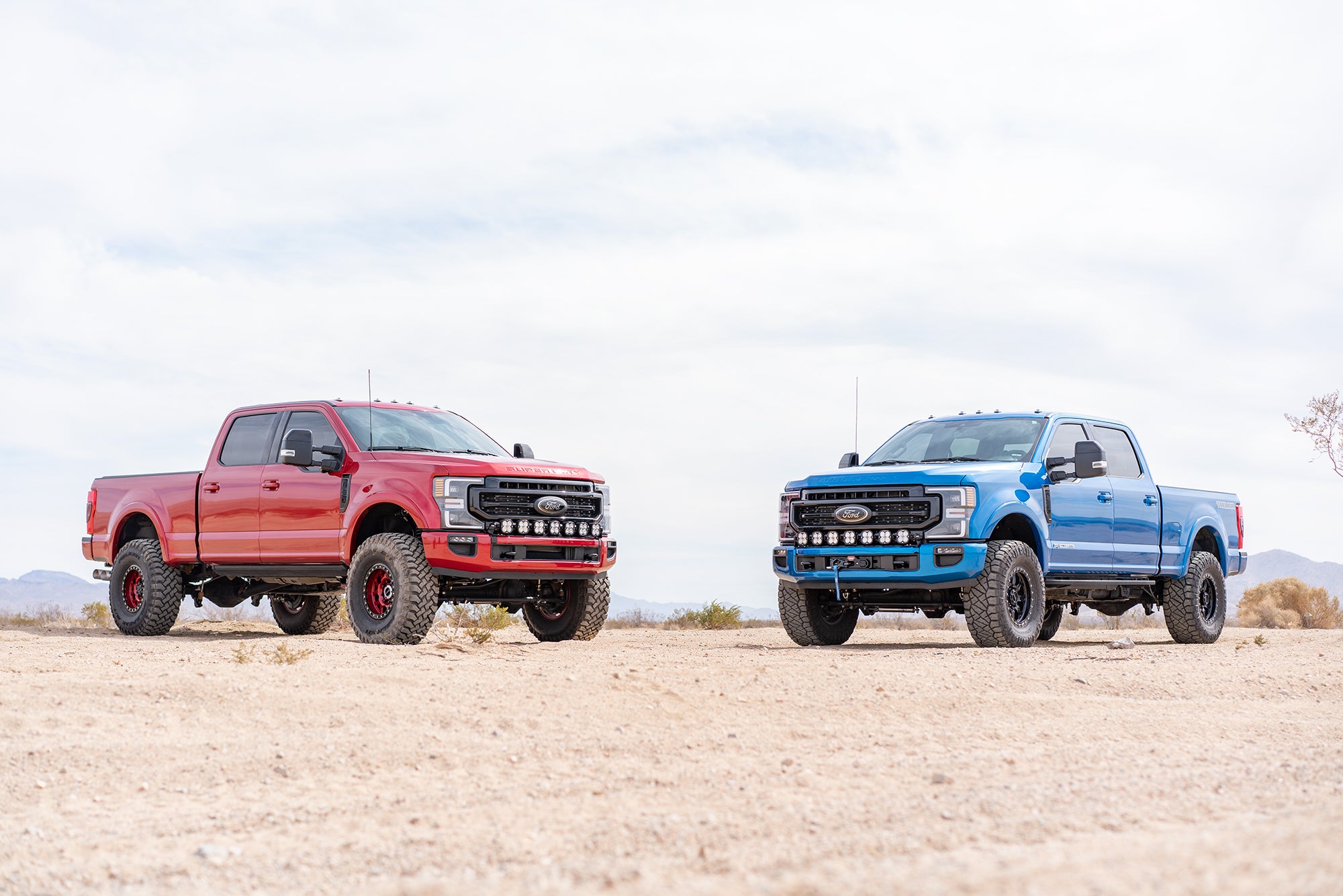 transformed lifted Ford trucks